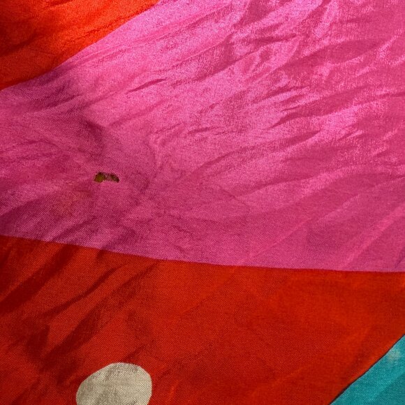 Ken Done 100% Silk Scarf 29" approx. Square Multicolor VIntage - Picture 10 of 10